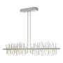 Hubbardton Forge Gossamer 52" Wide LED Linear Chandelier Vintage Platinum / Sterling