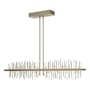 Hubbardton Forge Gossamer 52" Wide LED Linear Chandelier Soft Gold / Vintage Platinum