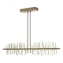 Hubbardton Forge Gossamer 52" Wide LED Linear Chandelier Soft Gold / Sterling