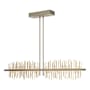 Hubbardton Forge Gossamer 52" Wide LED Linear Chandelier Soft Gold / Modern Brass