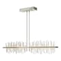 Hubbardton Forge Gossamer 52" Wide LED Linear Chandelier Sterling / Vintage Platinum
