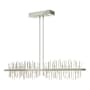 Hubbardton Forge Gossamer 52" Wide LED Linear Chandelier Sterling / Sterling