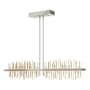 Hubbardton Forge Gossamer 52" Wide LED Linear Chandelier Sterling / Modern Brass