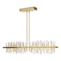 Hubbardton Forge Gossamer 52" Wide LED Linear Chandelier Modern Brass / Soft Gold