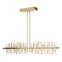Hubbardton Forge Gossamer 52" Wide LED Linear Chandelier Modern Brass / Modern Brass