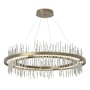 Hubbardton Forge Gossamer 38" Wide LED Ring Chandelier Soft Gold / Vintage Platinum