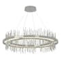 Hubbardton Forge Gossamer 38" Wide LED Ring Chandelier Sterling / Vintage Platinum