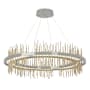 Hubbardton Forge Gossamer 38" Wide LED Ring Chandelier Sterling / Soft Gold