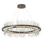 Hubbardton Forge Gossamer 38" Wide LED Ring Chandelier Bronze / Sterling