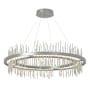 Hubbardton Forge Gossamer 38" Wide LED Ring Chandelier Vintage Platinum / Sterling