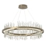 Hubbardton Forge Gossamer 38" Wide LED Ring Chandelier Soft Gold / Sterling