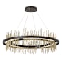 Hubbardton Forge Gossamer 38" Wide LED Ring Chandelier Oil Rubbed Bronze / Soft Gold