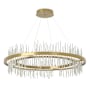 Hubbardton Forge Gossamer 38" Wide LED Ring Chandelier Modern Brass / Vintage Platinum