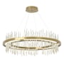 Hubbardton Forge Gossamer 38" Wide LED Ring Chandelier Modern Brass / Sterling