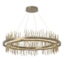 Hubbardton Forge Gossamer 38" Wide LED Ring Chandelier Soft Gold / Modern Brass