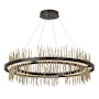 Hubbardton Forge Gossamer 38" Wide LED Ring Chandelier Oil Rubbed Bronze / Modern Brass