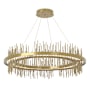 Hubbardton Forge Gossamer 38" Wide LED Ring Chandelier Modern Brass / Modern Brass
