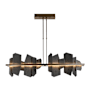 Hubbardton Forge Ardesia 52" Wide LED Linear Chandelier Bronze