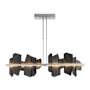 Hubbardton Forge Ardesia 52" Wide LED Linear Chandelier Vintage Platinum