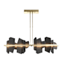 Hubbardton Forge Ardesia 52" Wide LED Linear Chandelier Modern Brass