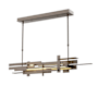 Hubbardton Forge Planar 42" Wide Linear Pendant Bronze