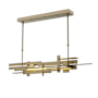 Hubbardton Forge Planar 42" Wide Linear Pendant Soft Gold