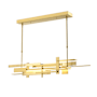 Hubbardton Forge Planar 42" Wide Linear Pendant Modern Brass