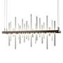 Hubbardton Forge Cityscape 26" Wide Suspension Linear Pendant Bronze / Vintage Platinum