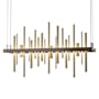 Hubbardton Forge Cityscape 26" Wide Suspension Linear Pendant Bronze / Soft Gold