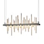 Hubbardton Forge Cityscape 26" Wide Suspension Linear Pendant Black / Soft Gold