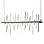 Hubbardton Forge Cityscape 26" Wide Suspension Linear Pendant Natural Iron / Vintage Platinum