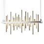 Hubbardton Forge Cityscape 26" Wide Suspension Linear Pendant Vintage Platinum / Soft Gold