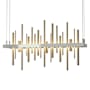 Hubbardton Forge Cityscape 26" Wide Suspension Linear Pendant Sterling / Soft Gold