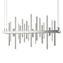 Hubbardton Forge Cityscape 26" Wide Suspension Linear Pendant Vintage Platinum / Sterling