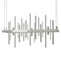 Hubbardton Forge Cityscape 26" Wide Suspension Linear Pendant Sterling / Sterling