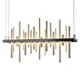Hubbardton Forge Cityscape 26" Wide Suspension Linear Pendant Oil Rubbed Bronze / Soft Gold