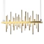 Hubbardton Forge Cityscape 26" Wide Suspension Linear Pendant Modern Brass / Soft Gold