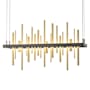 Hubbardton Forge Cityscape 26" Wide Suspension Linear Pendant Natural Iron / Modern Brass
