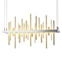 Hubbardton Forge Cityscape 26" Wide Suspension Linear Pendant Vintage Platinum / Modern Brass