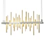 Hubbardton Forge Cityscape 26" Wide Suspension Linear Pendant Sterling / Modern Brass