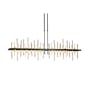 Hubbardton Forge Cityscape 52" Wide Linear Pendant Black / Gold