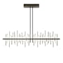Hubbardton Forge Cityscape 52" Wide Linear Pendant Dark Smoke / Vintage Platinum