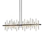 Hubbardton Forge Cityscape 52" Wide Linear Pendant Dark Smoke / Soft Gold
