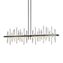 Hubbardton Forge Cityscape 52" Wide Linear Pendant Dark Smoke / Sterling