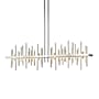 Hubbardton Forge Cityscape 52" Wide Linear Pendant Sterling / Soft Gold