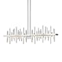 Hubbardton Forge Cityscape 52" Wide Linear Pendant Sterling / Sterling