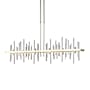 Hubbardton Forge Cityscape 52" Wide Linear Pendant Modern Brass / Vintage Platinum