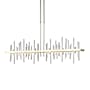 Hubbardton Forge Cityscape 52" Wide Linear Pendant Modern Brass / Sterling