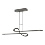 Hubbardton Forge Switchback 50" Wide Linear Pendant Natural Iron