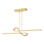 Hubbardton Forge Switchback 50" Wide Linear Pendant Modern Brass